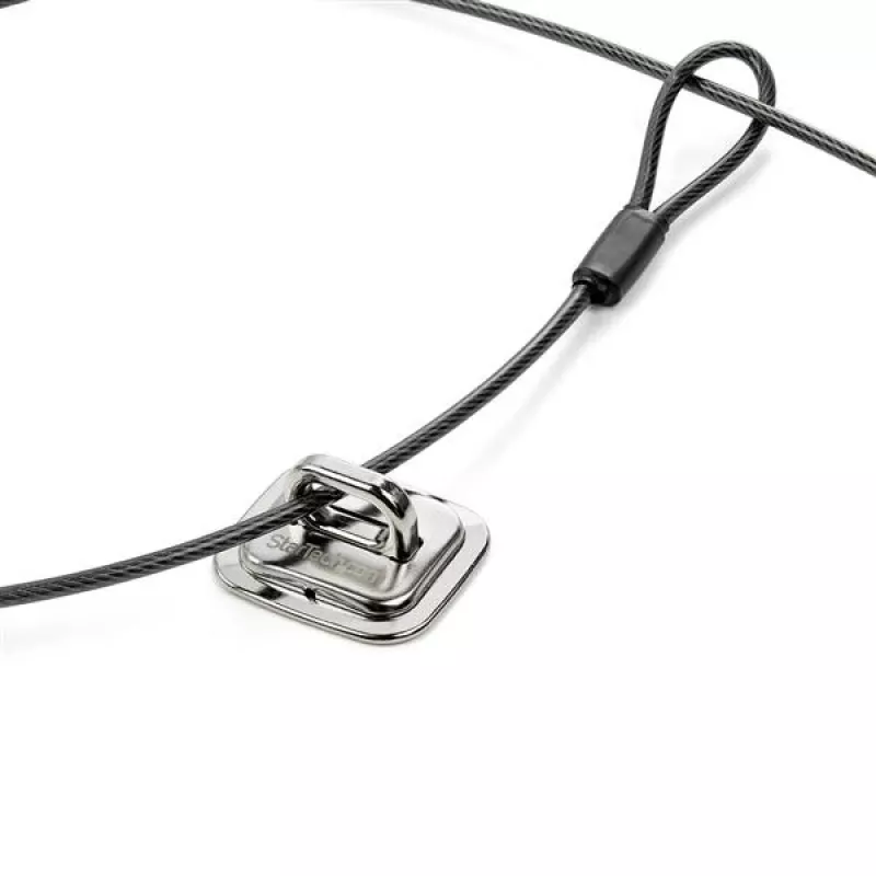 StarTech.com Anclaje de cable de seguridad para portátil – Aleación de zinc, anclaje, plata, 1 ud., acero, 44 mm, 45,8 mm