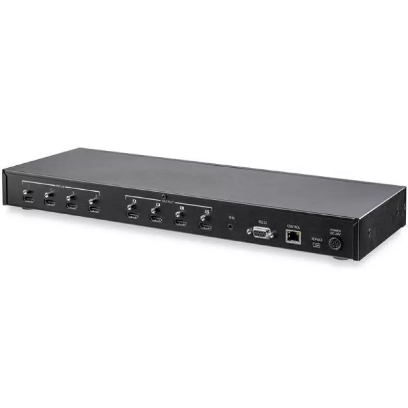 StarTech.com Switch de matriz HDMI 4x4 con control de audio y Ethernet – 4K 60Hz