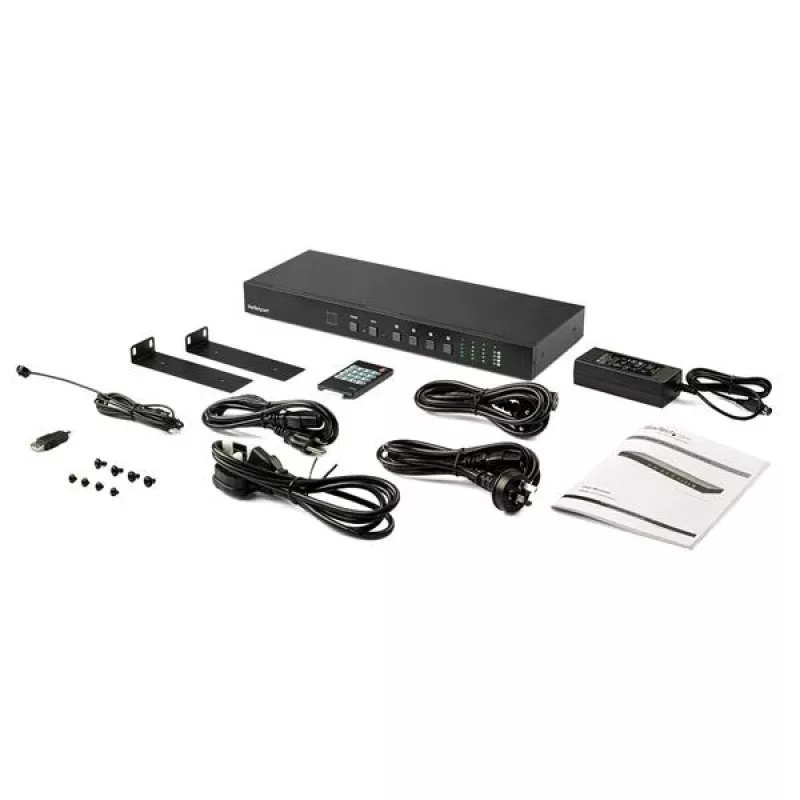 StarTech.com Switch de matriz HDMI 4x4 con control de audio y Ethernet – 4K 60Hz