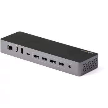 StarTech.com Estación de acoplamiento USB C para Macbook Pro/Air-M1/M2/M3/M4, compatible con Thunderbolt, HDMI/DisplayPort, Dual 4K 60Hz/Único 8K, Dock para portátil USB Type-C, Power Delivery 96W, USB 10Gbps