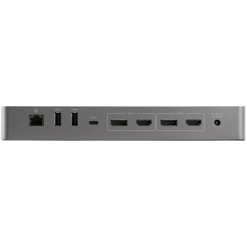 StarTech.com Estación de acoplamiento USB C para Macbook Pro/Air-M1/M2/M3/M4, compatible con Thunderbolt, HDMI/DisplayPort, Dual 4K 60Hz/Único 8K, Dock para portátil USB Type-C, Power Delivery 96W, USB 10Gbps