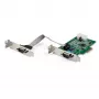 StarTech.com Tarjeta adaptadora serie RS232 PCI Express de 2 puertos – Controlador host serie PCIe RS232 – PCIe a serie DB9 – UART 16950 – Tarjeta de expansión de perfil bajo – Windows y Linux