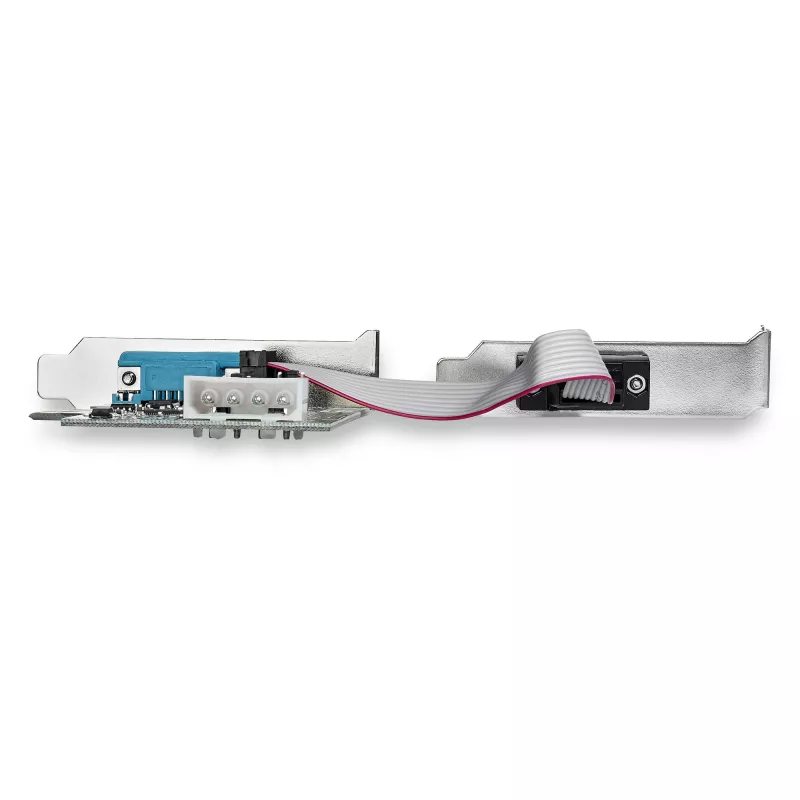 StarTech.com Tarjeta adaptadora serie RS232 PCI Express de 2 puertos – Controlador host serie PCIe RS232 – PCIe a serie DB9 – UART 16950 – Tarjeta de expansión de perfil bajo – Windows y Linux