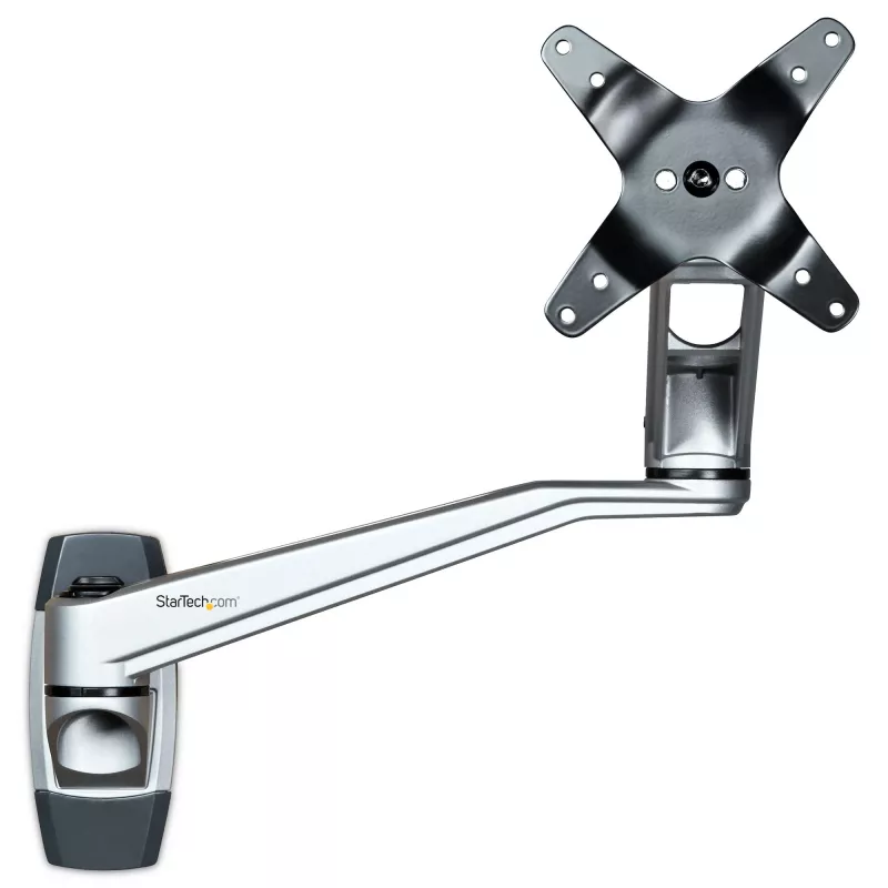 StarTech.com Soporte de pared para brazo de monitor - Brazo de monitor VESA de pared ergonómico articulado - 20 pulgadas (52 cm) de largo - Pantalla individual de hasta 34 pulgadas - Orientable/inclinable/giratorio - Soporte de pantalla ajustable