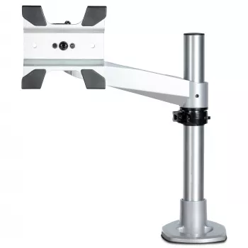 StarTech.com Brazo de monitor para montaje en escritorio - Pantalla VESA o Apple iMac/Thunderbolt o ultrapanorámica de hasta 14 kg - Montaje en mástil de escritorio articulado ajustable en altura para pantalla individual - Abrazadera/pasacables