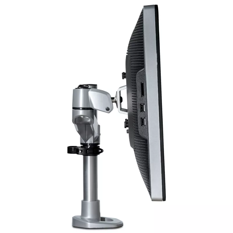 StarTech.com Brazo de monitor para montaje en escritorio - Pantalla VESA o Apple iMac/Thunderbolt o ultrapanorámica de hasta 14 kg - Montaje en mástil de escritorio articulado ajustable en altura para pantalla individual - Abrazadera/pasacables