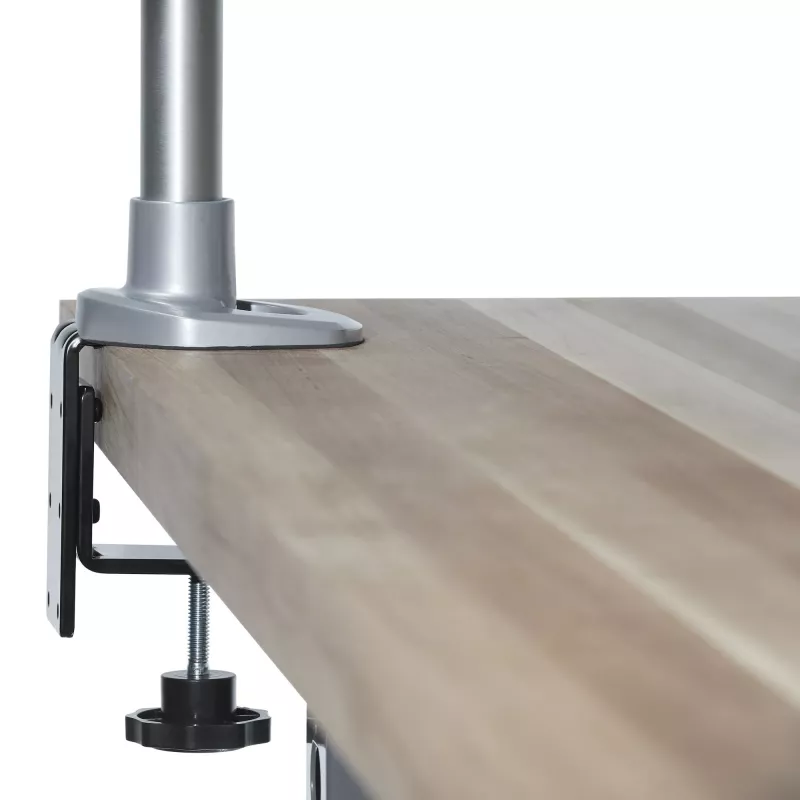 StarTech.com Brazo de monitor para montaje en escritorio - Pantalla VESA o Apple iMac/Thunderbolt o ultrapanorámica de hasta 14 kg - Montaje en mástil de escritorio articulado ajustable en altura para pantalla individual - Abrazadera/pasacables