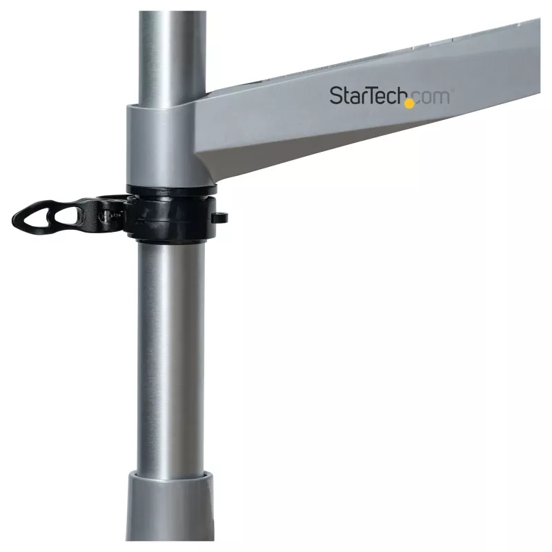 StarTech.com Brazo de monitor para montaje en escritorio - Pantalla VESA o Apple iMac/Thunderbolt o ultrapanorámica de hasta 14 kg - Montaje en mástil de escritorio articulado ajustable en altura para pantalla individual - Abrazadera/pasacables
