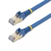StarTech.com Cable Ethernet CAT6a de 5 m – 10 Gigabit blindado, RJ45 con protección de pestaña, cable patch PoE 100 W – Cable de red 10GbE STP con alivio de tensión – azul, probado individualmente/cableado certificado UL/TIA