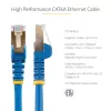 StarTech.com Cable Ethernet CAT6a de 5 m – 10 Gigabit blindado, RJ45 con protección de pestaña, cable patch PoE 100 W – Cable de red 10GbE STP con alivio de tensión – azul, probado individualmente/cableado certificado UL/TIA