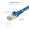 StarTech.com Cable Ethernet CAT6a de 5 m – 10 Gigabit blindado, RJ45 con protección de pestaña, cable patch PoE 100 W – Cable de red 10GbE STP con alivio de tensión – azul, probado individualmente/cableado certificado UL/TIA