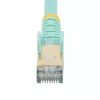 StarTech.com Cable Ethernet CAT6a de 5m – 10 Gigabit blindado con protección de pestaña RJ45 100W PoE cable patch – Cable de red 10GbE STP con alivio de tensión – Aqua probado individualmente/cableado certificado UL/TIA