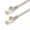 StarTech.com Cable Ethernet CAT6a de 7m – 10 Gigabit blindado Snagless RJ45 100W PoE cable patch – Cable de red 10GbE STP con alivio de tensión – Gris, probado individualmente/cableado certificado UL/TIA