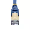 StarTech.com Cable Ethernet CAT6a de 7m – 10 Gigabit blindado con protección de pestaña RJ45 100W PoE cable patch – Cable de red 10GbE STP con alivio de tensión – Azul probado individualmente/cableado certificado UL/TIA