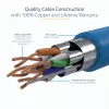 StarTech.com Cable Ethernet CAT6a de 7m – 10 Gigabit blindado con protección de pestaña RJ45 100W PoE cable patch – Cable de red 10GbE STP con alivio de tensión – Azul probado individualmente/cableado certificado UL/TIA