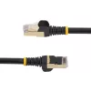 StarTech.com Cable Ethernet CAT6a de 7m – 10 Gigabit blindado con protección de pestaña RJ45 100W PoE cable patch – Cable de red 10GbE STP con alivio de tensión – Negro probado individualmente/cableado certificado UL/TIA