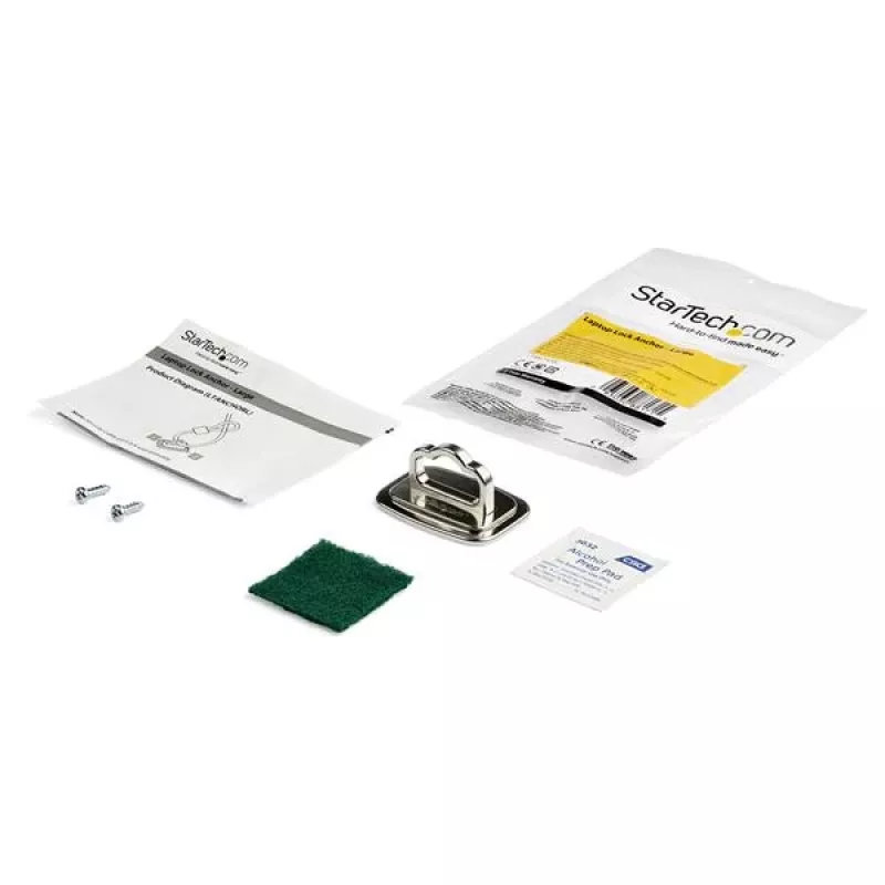 StarTech.com Anclaje de cable de seguridad para portátil – Grande, acero, plata