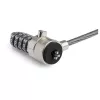 StarTech.com Lazo de extensión universal para candado de cable de portátil – 15 cm (6 pulgadas) antirrobo con candado de combinación de 4 dígitos y ranura K – Cable de seguridad para ordenador para crear un candado de doble/múltiple cabeza para varios dispositivos