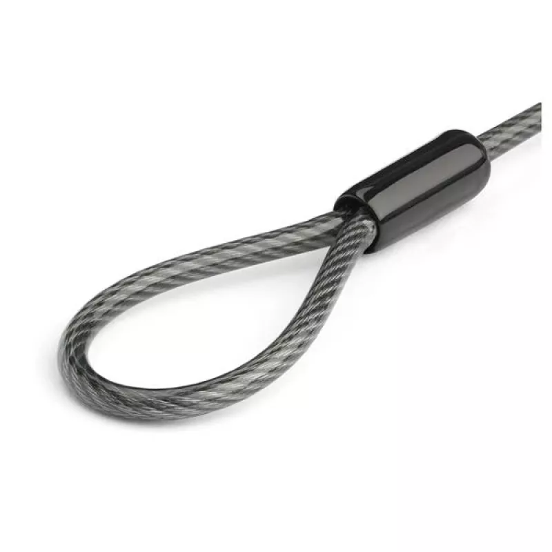 StarTech.com Lazo de extensión universal para candado de cable de portátil – 15 cm (6 pulgadas) antirrobo con candado de combinación de 4 dígitos y ranura K – Cable de seguridad para ordenador para crear un candado de doble/múltiple cabeza para varios dispositivos