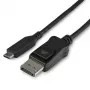 StarTech.com Cable USB-C a DisplayPort 1.4 de 3,3 pies / 1 m – Convertidor adaptador de vídeo USB Type-C a DP 1.4 Alt Mode 8K/5K/4K – HBR3/HDR/DSC – Cable para monitor DP 8K 60 Hz – USB-C/Thunderbolt 3