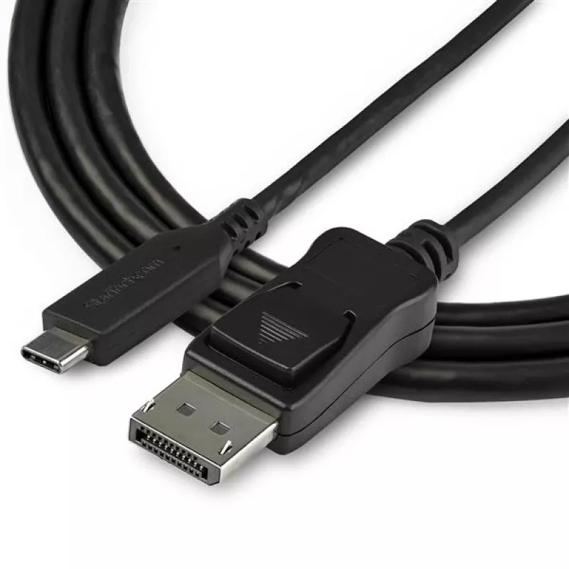 StarTech.com Cable USB-C a DisplayPort 1.4 de 3,3 pies / 1 m – Convertidor adaptador de vídeo USB Type-C a DP 1.4 Alt Mode 8K/5K/4K – HBR3/HDR/DSC – Cable para monitor DP 8K 60 Hz – USB-C/Thunderbolt 3