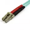 StarTech.com Cable de fibra óptica multimodo LC/UPC a LC/UPC OM3 de 15 m (50 ft), full duplex, cable de fibra zipcord 50/125 µm, 100G, baja pérdida de inserción, cable jumper de fibra LSZH