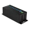 StarTech.com Hub USB 3.0 de 7 puertos con fuente de alimentación – Hub USB-A industrial de metal con protección ESD y contra sobretensión de 350 W – Montaje en DIN/pared/mesa – Hub USB 3.2 Gen 1 (5 Gbit/s) de alta velocidad – TAA