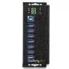 StarTech.com Hub USB 3.0 de 7 puertos con fuente de alimentación – Hub USB-A industrial de metal con protección ESD y contra sobretensión de 350 W – Montaje en DIN/pared/mesa – Hub USB 3.2 Gen 1 (5 Gbit/s) de alta velocidad – TAA