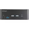 StarTech.com Conmutador KVM HDMI de doble monitor de 2 puertos – 4K 60 Hz Ultra HD HDR – Conmutador KVM HDMI 2.0 4K de sobremesa con hub USB 3.0 de 2 puertos (5 Gbit/s) y 4x USB 2.0 HID, audio – Conmutación por teclas de acceso rápido – TAA