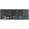 StarTech.com Conmutador KVM HDMI de doble monitor de 2 puertos – 4K 60 Hz Ultra HD HDR – Conmutador KVM HDMI 2.0 4K de sobremesa con hub USB 3.0 de 2 puertos (5 Gbit/s) y 4x USB 2.0 HID, audio – Conmutación por teclas de acceso rápido – TAA