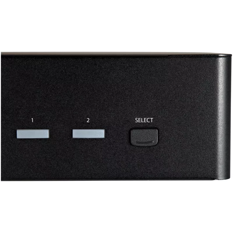 StarTech.com Conmutador KVM HDMI de doble monitor de 2 puertos – 4K 60 Hz Ultra HD HDR – Conmutador KVM HDMI 2.0 4K de sobremesa con hub USB 3.0 de 2 puertos (5 Gbit/s) y 4x USB 2.0 HID, audio – Conmutación por teclas de acceso rápido – TAA