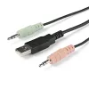 StarTech.com Conmutador KVM HDMI de 2 puertos - 4K 60Hz - Conmutador KVM USB de sobremesa UHD/Ultra HD compacto de dos puertos con cables integrados de 1,2 m y audio - Alimentado por bus y conmutación remota - MacBook ThinkPad