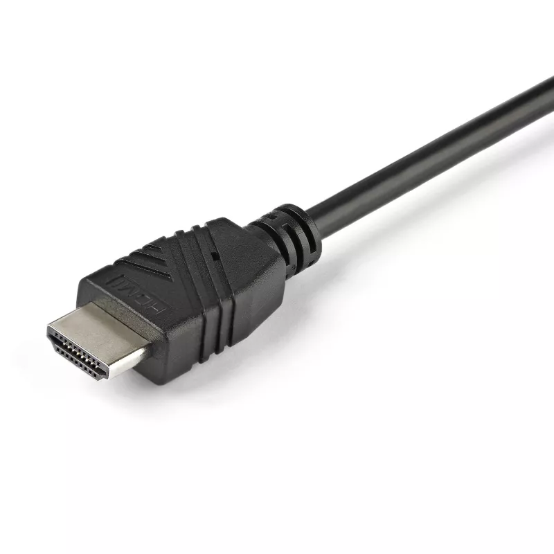 StarTech.com Conmutador KVM HDMI de 2 puertos - 4K 60Hz - Conmutador KVM USB de sobremesa UHD/Ultra HD compacto de dos puertos con cables integrados de 1,2 m y audio - Alimentado por bus y conmutación remota - MacBook ThinkPad