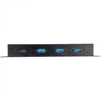 StarTech.com Hub USB C de 4 puertos 10Gbps – Hub USB Type-C industrial de metal con 3xUSB-A y 1xUSB-C – Protección ESD y contra sobretensión – Host USB-C o USB-A – Hub USB 3.2/3.1 Gen 2 autoalimentado y montable
