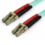StarTech.com Cable de fibra óptica multimodo LC/UPC a LC/UPC OM4 de 15 m, fibra zipcord LOMMF/VCSEL 50/125 µm, 100G, baja pérdida de inserción – Cable jumper de fibra óptica LSZH