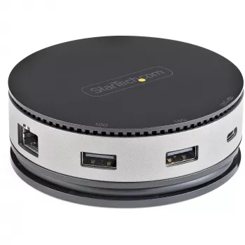 StarTech.com Adaptador multipuerto USB-C - Mini dock USB 3.1 Gen 2 10 Gbit/s Type-C con HDMI/DisplayPort 4K 60Hz o VGA 1080p - PD pass-through de 75 W, hub USB de 3 puertos, GbE - Docking station móvil