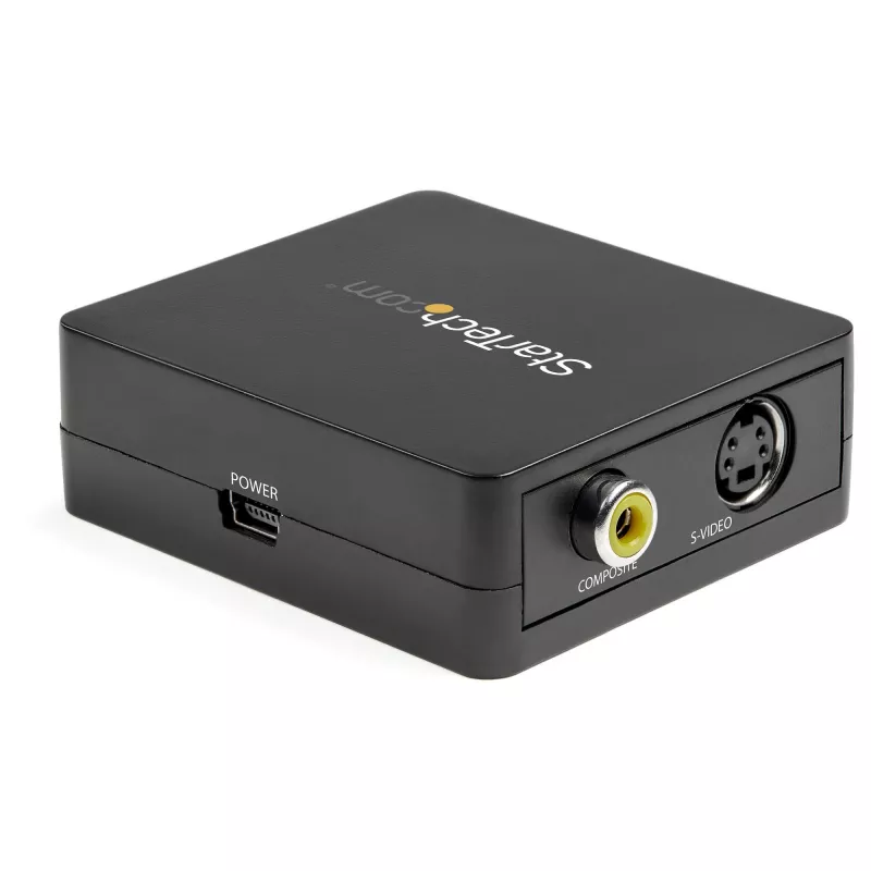 StarTech.com Convertidor VGA a RCA y S-Video - Alimentación por USB, convertidor de vídeo activo, negro, CE, FCC, REACH, 1920 x 1080 píxeles, 640 x 480, 1920 x 1080 píxeles, 60 Hz