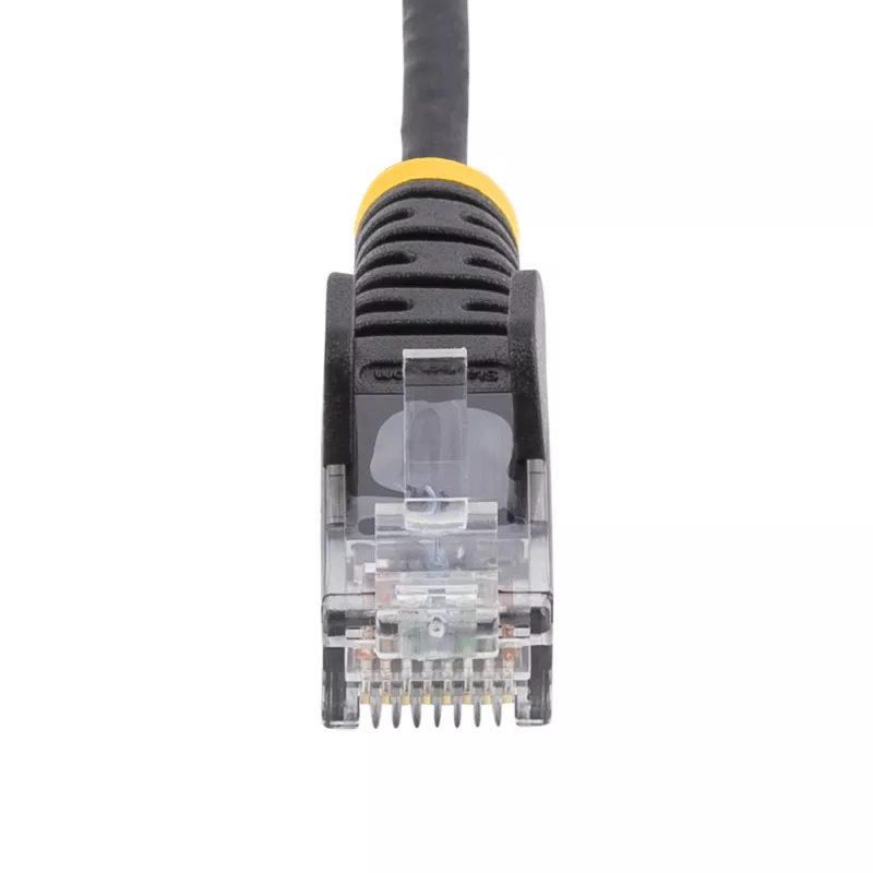 StarTech.com Cable CAT6 de 2,5 m – Delgado – Conectores RJ45 sin lengüeta – Negro