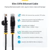 StarTech.com Cable CAT6 de 2,5 m – Delgado – Conectores RJ45 sin lengüeta – Negro