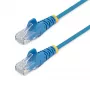 StarTech.com Cable CAT6 de 2,5 m – Delgado – Conectores RJ45 sin lengüeta – Azul