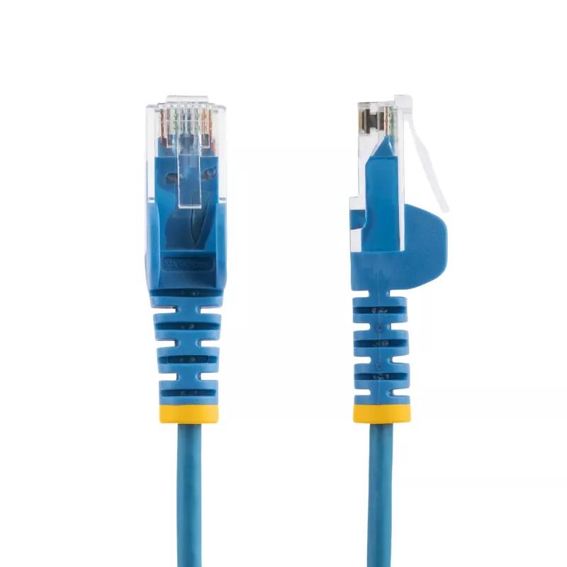 StarTech.com Cable CAT6 de 2,5 m – Delgado – Conectores RJ45 sin lengüeta – Azul