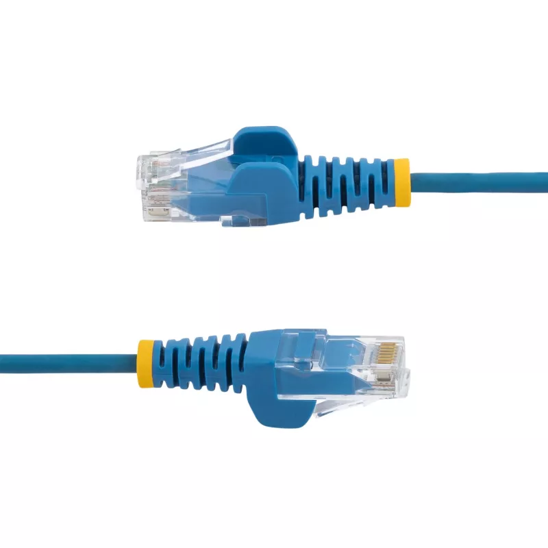 StarTech.com Cable CAT6 de 2,5 m – Delgado – Conectores RJ45 sin lengüeta – Azul