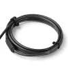 StarTech.com Candado de cable universal 3 en 1 para portátil de 2 m – Candado de cable de seguridad con llave para portátil/sobremesa, compatible con ranura K, Nano y Wedge – Candado de cable de acero antirrobo con llaves