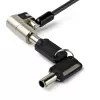 StarTech.com Candado de cable universal 3 en 1 para portátil de 2 m – Candado de cable de seguridad con llave para portátil/sobremesa, compatible con ranura K, Nano y Wedge – Candado de cable de acero antirrobo con llaves