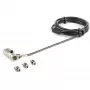StarTech.com Candado de cable universal 3 en 1 para portátil de 6,5' (2 m) - Candado de seguridad de cable para portátil/sobremesa con combinación de 4 dígitos compatible con ranura K, Nano y Wedge - Cable de acero antirrobo
