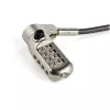 StarTech.com Candado de cable universal 3 en 1 para portátil de 6,5' (2 m) - Candado de seguridad de cable para portátil/sobremesa con combinación de 4 dígitos compatible con ranura K, Nano y Wedge - Cable de acero antirrobo