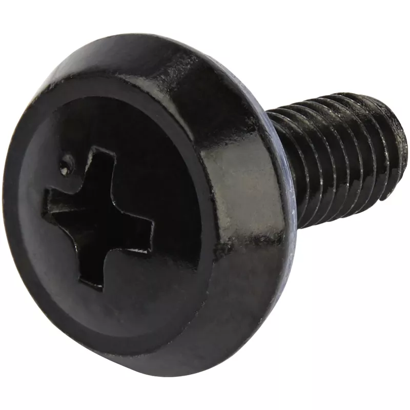 StarTech.com Pack de 50 tuercas de jaula y tornillos con arandelas para rack de servidor 10-32 – Kit de hardware de montaje en rack – Tuercas de clip/jaula y tornillos para agujeros cuadrados – Negro – TAA