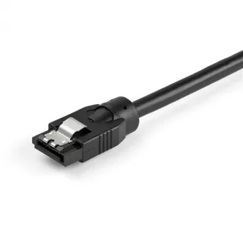 StarTech.com Cable SATA redondo de 0,6 m, 0,6 m, SATA III, SATA 7 pines, SATA 7 pines, macho/macho, negro