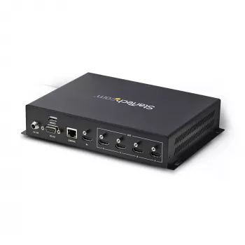 StarTech.com Controlador de videowall HDMI 2x2 – Entrada de vídeo HDMI 2.0 4K 60Hz a 4x salidas 1080p – Procesador de videowall para múltiples pantallas – Splitter de videowall – Control RS232/Ethernet