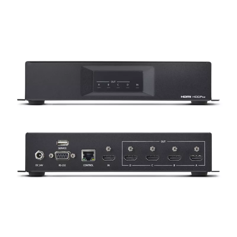 StarTech.com Controlador de videowall HDMI 2x2 – Entrada de vídeo HDMI 2.0 4K 60Hz a 4x salidas 1080p – Procesador de videowall para múltiples pantallas – Splitter de videowall – Control RS232/Ethernet